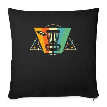 Frisbee Golf Disc Golf - Sofa pillowcase 17,3'' x 17,3'' (45 x 45 cm) - black - Front