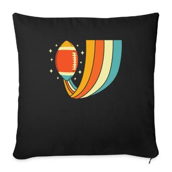 Football américain - Housse de coussin décorative 45 x 45 cm - noir - Devant