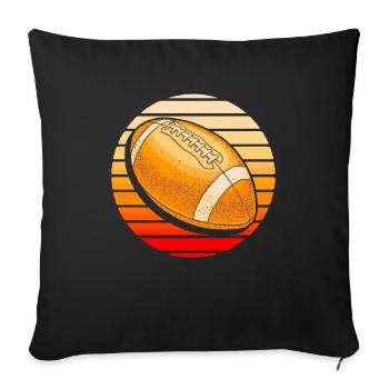 Football américain - Housse de coussin décorative 45 x 45 cm - noir - Devant