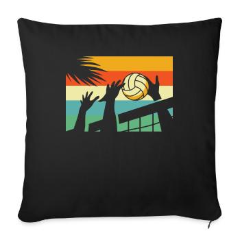 Volley-ball Volley-ball - Housse de coussin décorative 45 x 45 cm - noir - Devant