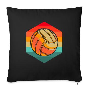Volley-ball Volley-ball - Housse de coussin décorative 45 x 45 cm - noir - Devant