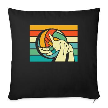 Volley-ball Volley-ball - Housse de coussin décorative 45 x 45 cm - noir - Devant