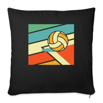 Volleyball Volleyballer - Sofa pillowcase 17,3'' x 17,3'' (45 x 45 cm) - black - Front