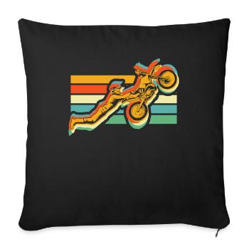 Mx Motocross Dirt Bike - Sofa pillowcase 17,3'' x 17,3'' (45 x 45 cm) - black - Front