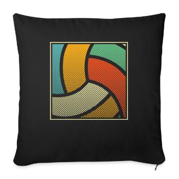 Volley-ball Volley-ball - Housse de coussin décorative 45 x 45 cm - noir - Devant