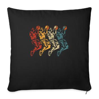Joueur de basket-ball - Housse de coussin décorative 45 x 45 cm - noir - Devant