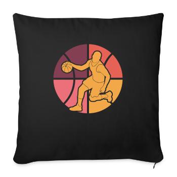 Joueur de basket-ball - Housse de coussin décorative 45 x 45 cm - noir - Devant