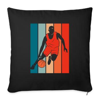 Joueur de basket-ball - Housse de coussin décorative 45 x 45 cm - noir - Devant