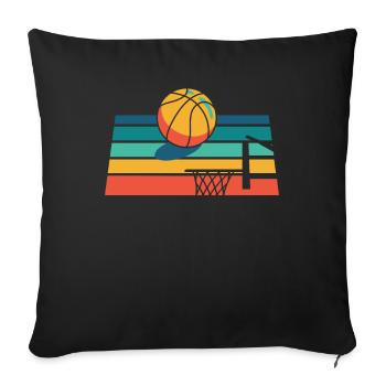 Joueur de basket-ball - Housse de coussin décorative 45 x 45 cm - noir - Devant
