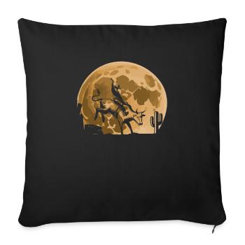 Rodeo Bull Riding Moon - Sofa pillowcase 17,3'' x 17,3'' (45 x 45 cm) - black - Front