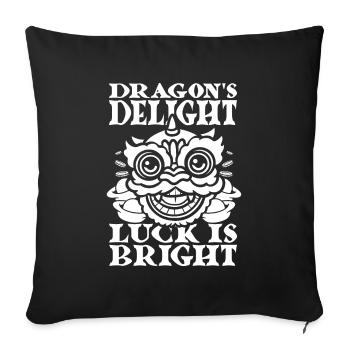 Year of the Dragon 2024 - Sofa pillowcase 17,3'' x 17,3'' (45 x 45 cm) - black - Front