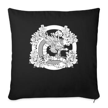 Year of the Dragon 2024 - Sofa pillowcase 17,3'' x 17,3'' (45 x 45 cm) - black - Front