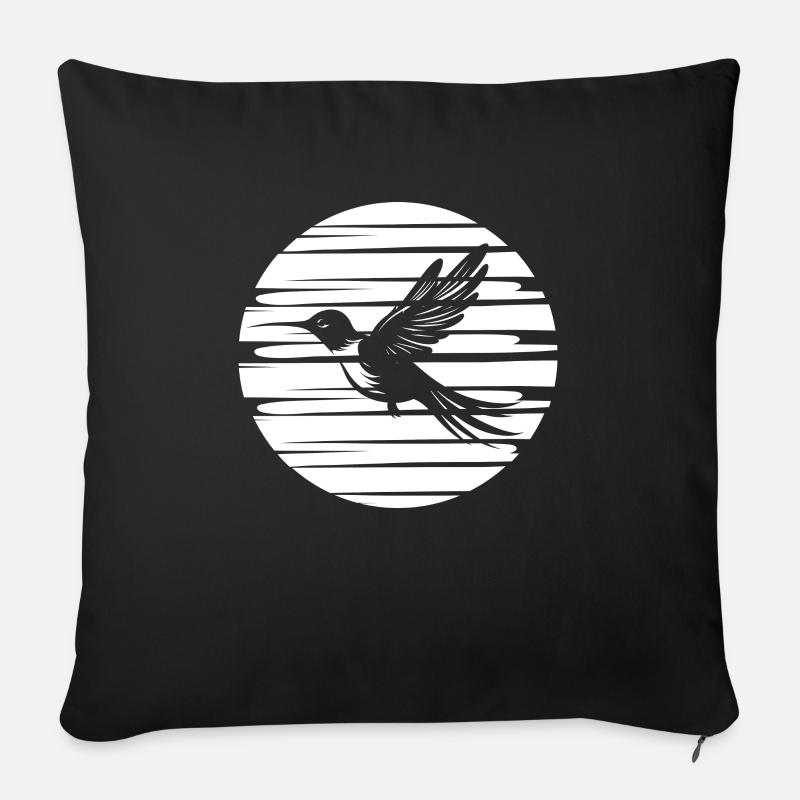 Kolibri - Sofakissenbezug 45 x 45 cm - Schwarz