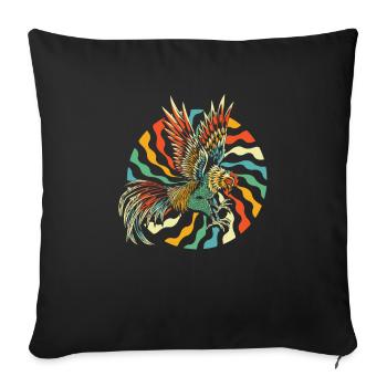 Chicken Hen - Sofa pillowcase 17,3'' x 17,3'' (45 x 45 cm) - black - Front