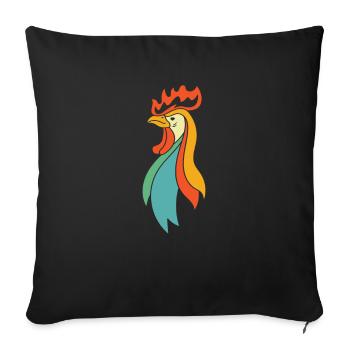 Chicken Hen - Sofa pillowcase 17,3'' x 17,3'' (45 x 45 cm) - black - Front
