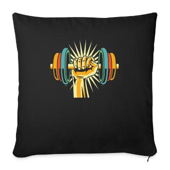 Fitness - Sofa pillowcase 17,3'' x 17,3'' (45 x 45 cm) - black - Front