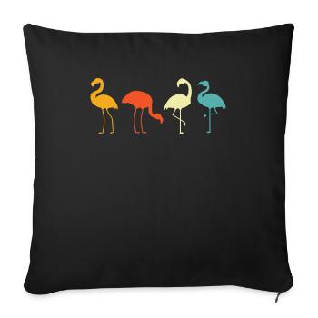 Flamingo - Sofakissenbezug 45 x 45 cm - Schwarz - Vorne
