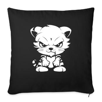 Tiger - Sofakissenbezug 45 x 45 cm - Schwarz - Vorne