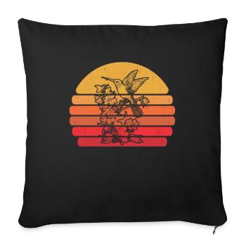 Colibri - Housse de coussin décorative 45 x 45 cm - noir - Devant