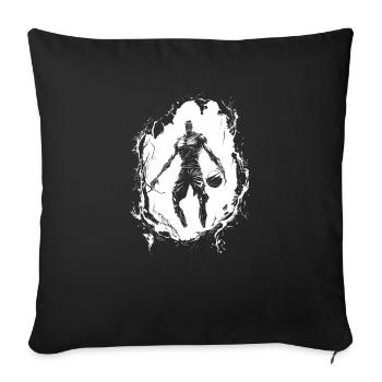 Joueur de basket-ball - Housse de coussin décorative 45 x 45 cm - noir - Devant