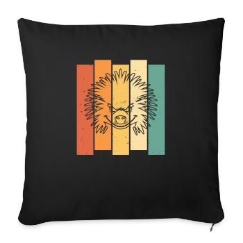 Porc-épic - Housse de coussin décorative 45 x 45 cm - noir - Devant