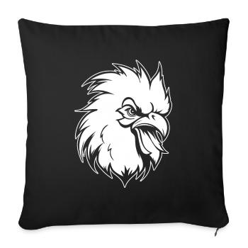 Poule de poulet - Housse de coussin décorative 45 x 45 cm - noir - Devant