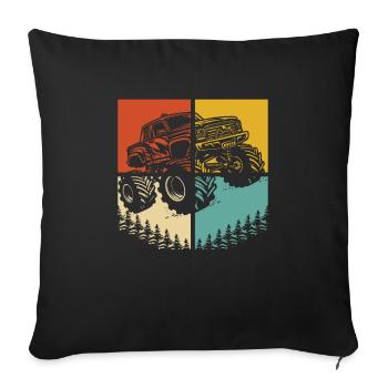Monster Truck - Sofa pillowcase 17,3'' x 17,3'' (45 x 45 cm) - black - Front