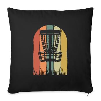 Frisbee Golf Disc Golf - Sofa pillowcase 17,3'' x 17,3'' (45 x 45 cm) - black - Front