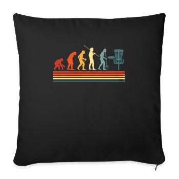 Frisbee Golf Disc Golf - Sofa pillowcase 17,3'' x 17,3'' (45 x 45 cm) - black - Front