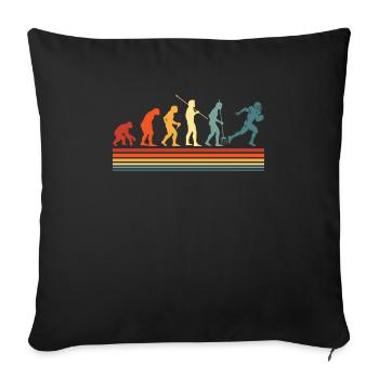 American football - Sofa pillowcase 17,3'' x 17,3'' (45 x 45 cm) - black - Front