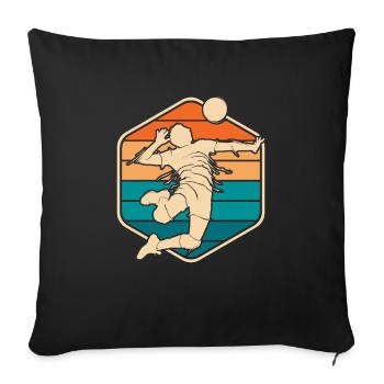 Volley-ball Volley-ball - Housse de coussin décorative 45 x 45 cm - noir - Devant