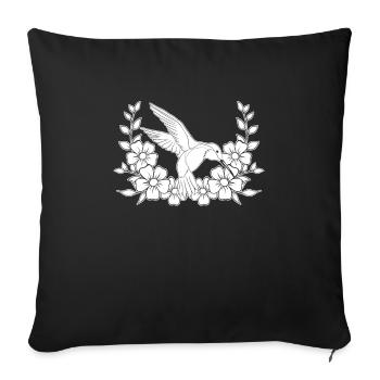 Hummingbird Dreamcatcher Bird - Sofa pillowcase 17,3'' x 17,3'' (45 x 45 cm) - black - Front