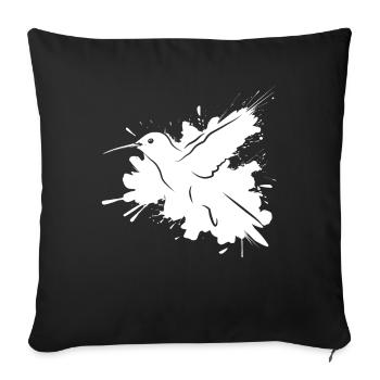 Kolibri Watercolor Hummingbird - Sofakissenbezug 45 x 45 cm - Schwarz - Vorne