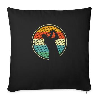 Golf Golfeurs Golfeurs - Housse de coussin décorative 45 x 45 cm - noir - Devant