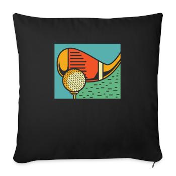 Golf Golfer Golfen - Sofakissenbezug 45 x 45 cm - Schwarz - Vorne