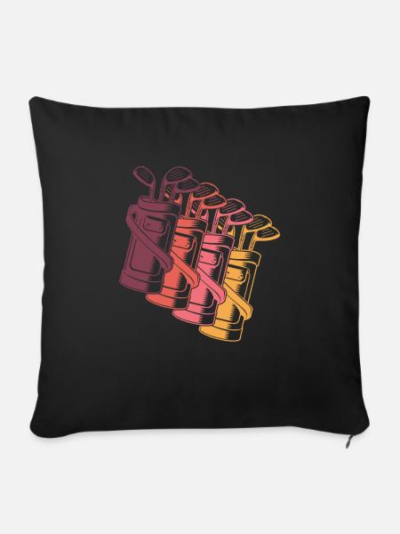 Golf Golfer Golfen - Sofakissenbezug 45 x 45 cm - Schwarz