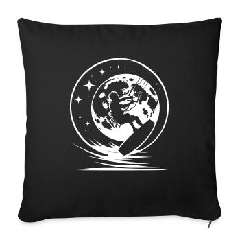 Kitesurfer Kitesurfen Kiten Kitesurf - Housse de coussin décorative 45 x 45 cm - noir - Devant