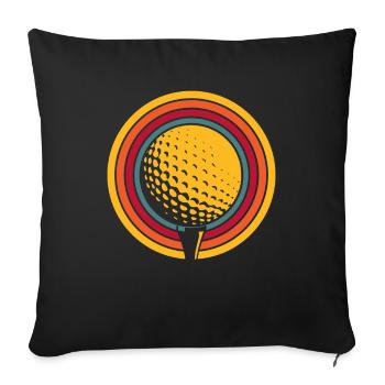 Golf Golfeurs Golfeurs - Housse de coussin décorative 45 x 45 cm - noir - Devant