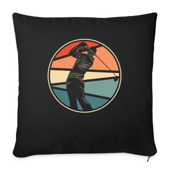 Golf Golfer Golfen - Sofakissenbezug 45 x 45 cm - Schwarz - Vorne