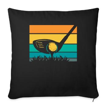 Golf Golfer Golfen - Sofakissenbezug 45 x 45 cm - Schwarz - Vorne