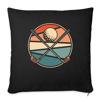 Golf Golfeurs Golfeurs - Housse de coussin décorative 45 x 45 cm - noir - Devant