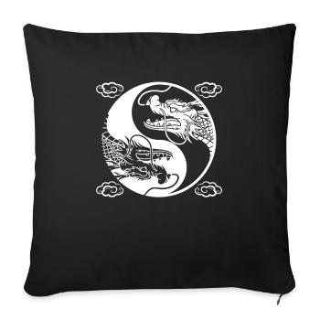 Year of the Dragon 2024 - Sofa pillowcase 17,3'' x 17,3'' (45 x 45 cm) - black - Front