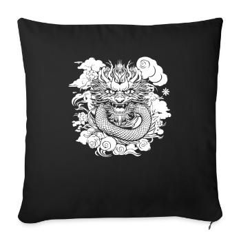 Year of the Dragon 2024 - Sofa pillowcase 17,3'' x 17,3'' (45 x 45 cm) - black - Front
