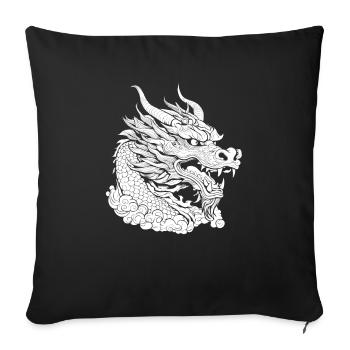 Year of the Dragon 2024 - Sofa pillowcase 17,3'' x 17,3'' (45 x 45 cm) - black - Front