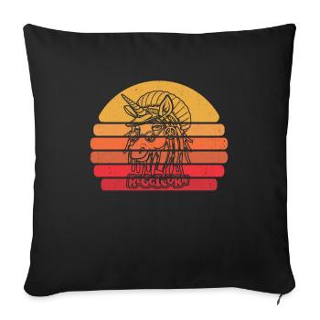 Reggae Unicorn Reggicorn - Sofa pillowcase 17,3'' x 17,3'' (45 x 45 cm) - black - Front