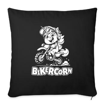 Mx Motocross Dirt Bike Unicorn Bikercorn - Sofa pillowcase 17,3'' x 17,3'' (45 x 45 cm) - black - Front