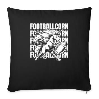 American Football Unicorn Footballcorn - Sofa pillowcase 17,3'' x 17,3'' (45 x 45 cm) - black - Front