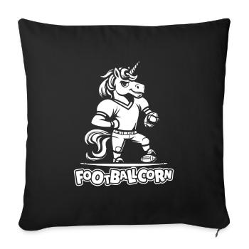 American Football Unicorn Footballcorn - Sofa pillowcase 17,3'' x 17,3'' (45 x 45 cm) - black - Front
