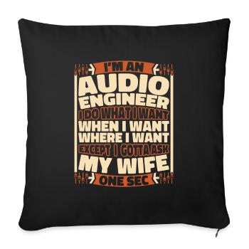 Sound Engineer Sound Engineer - Sofa pillowcase 17,3'' x 17,3'' (45 x 45 cm) - black - Front