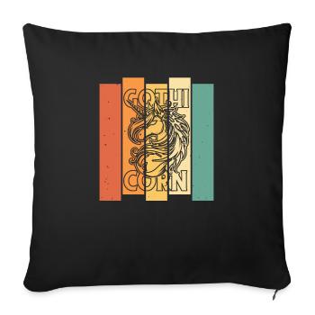 Gothic Einhorn Gothicorn - Sofakissenbezug 45 x 45 cm - Schwarz - Vorne